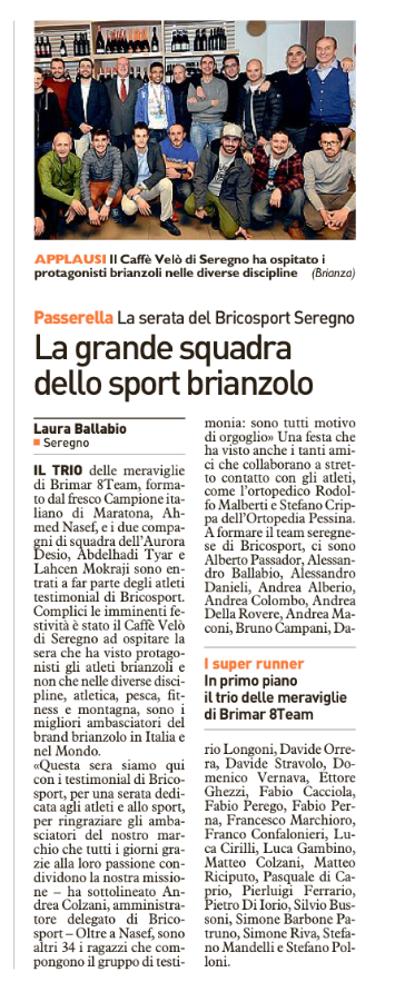 BRICO SPORT IL GIORNO 151216